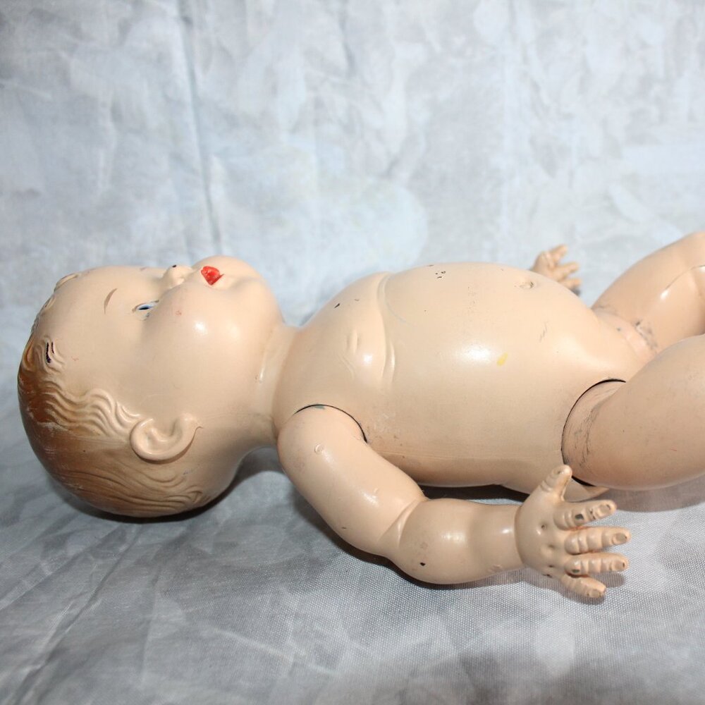 Vintage Composite Jointed Side Glancing Open Mouth 10.5" Baby Doll - Picture 10 of 15